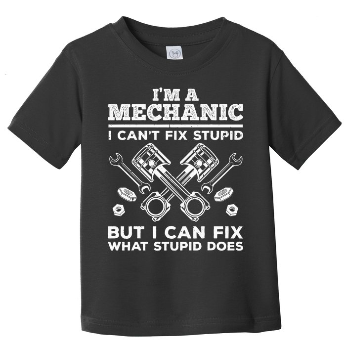 Funny Mechanic For Dad Car Auto Diesel Automobile Garage Toddler T-Shirt