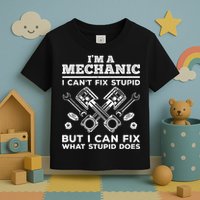 Funny Mechanic For Dad Car Auto Diesel Automobile Garage Toddler T-Shirt