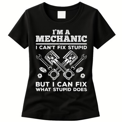 Funny Mechanic For Dad Car Auto Diesel Automobile Garage Womens T-Shirt