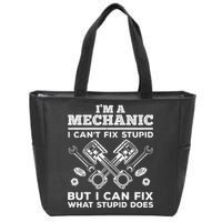 Funny Mechanic For Dad Car Auto Diesel Automobile Garage Zip Tote Bag