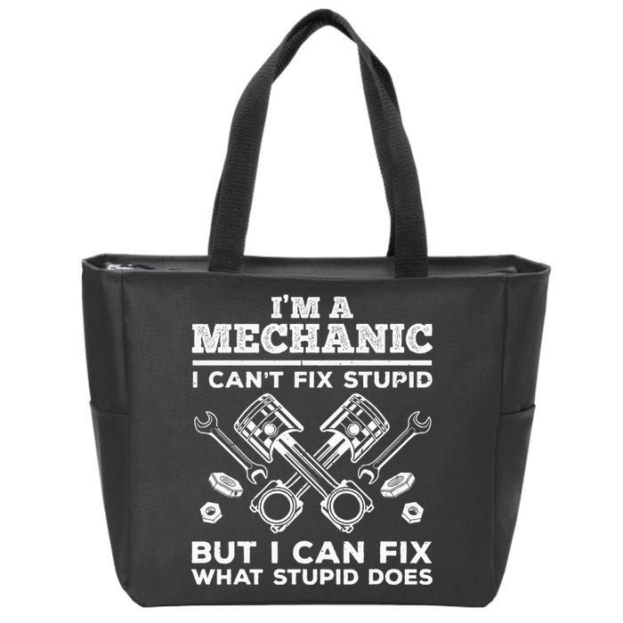 Funny Mechanic For Dad Car Auto Diesel Automobile Garage Zip Tote Bag