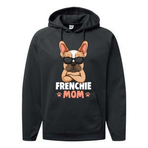 Frenchie Mom French Bulldog Dog Performance Fleece Hoodie