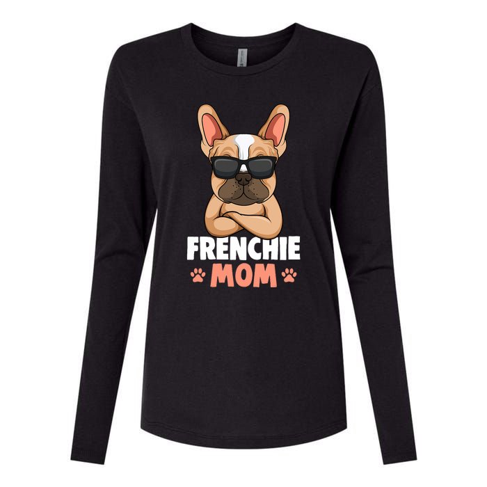 Frenchie Mom French Bulldog Dog Womens Cotton Relaxed Long Sleeve T-Shirt