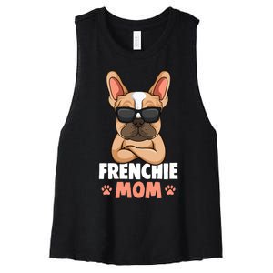 Frenchie Mom French Bulldog Dog Women's Racerback Cropped Tank