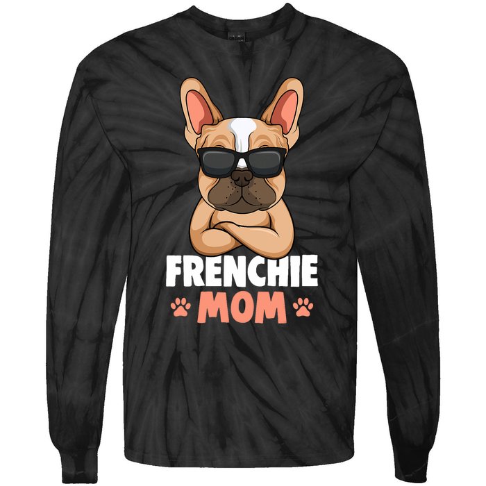 Frenchie Mom French Bulldog Dog Tie-Dye Long Sleeve Shirt