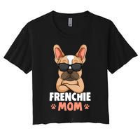 Frenchie Mom French Bulldog Dog Women's Crop Top Tee