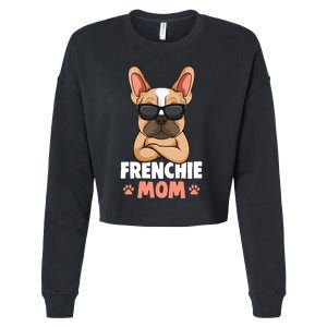 Frenchie Mom French Bulldog Dog Cropped Pullover Crew