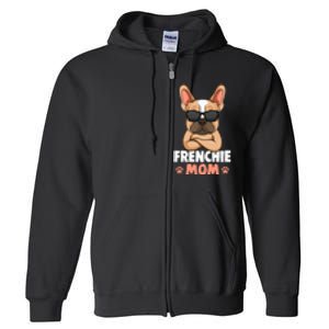 Frenchie Mom French Bulldog Dog Full Zip Hoodie