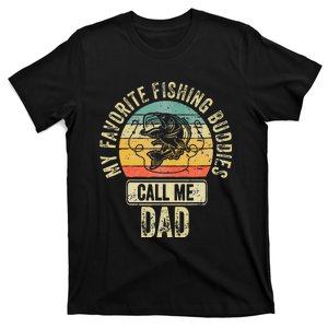 Fisherman My Favorite Fishing Buddies Call Me Dad T-Shirt