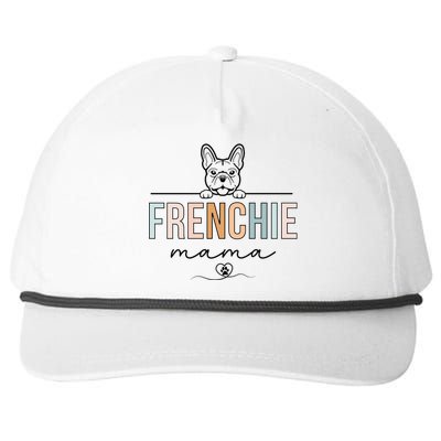 Frenchie Mom Funny French Bulldog Mama Lovers MotherS Day Snapback Five-Panel Rope Hat