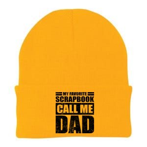 Funny My Favorite Scrapbook Calls Me Dad Father's Day Funny Gift Knit Cap Winter Beanie