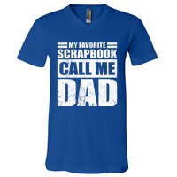 Funny My Favorite Scrapbook Calls Me Dad Father's Day Funny Gift V-Neck T-Shirt