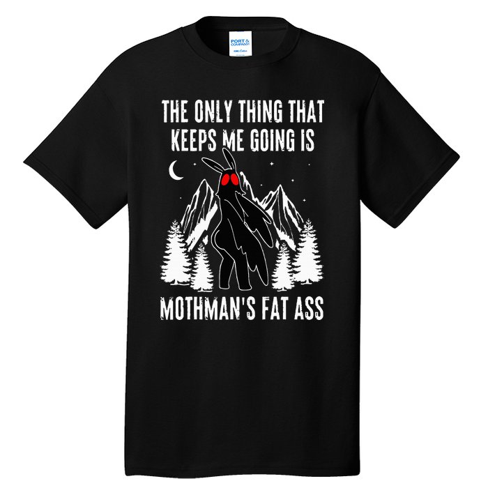 Funny Mothman Fat Ass Vintage Cryptid Funny Mothman Meme Tall T-Shirt