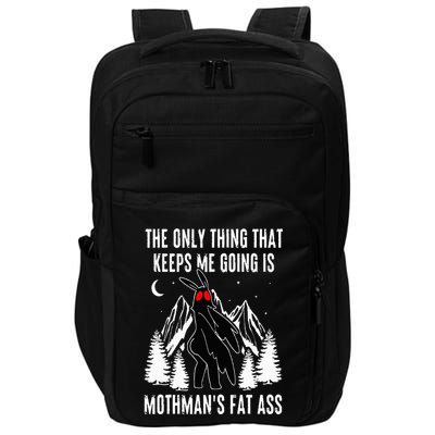 Funny Mothman Fat Ass Vintage Cryptid Funny Mothman Meme Impact Tech Backpack