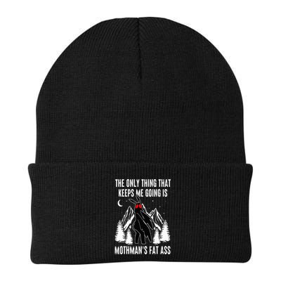 Funny Mothman Fat Ass Vintage Cryptid Funny Mothman Meme Beanie