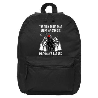 Funny Mothman Fat Ass Vintage Cryptid Funny Mothman Meme 16 in Basic Backpack