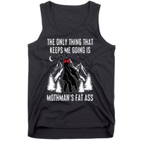 Funny Mothman Fat Ass Vintage Cryptid Funny Mothman Meme Tank Top