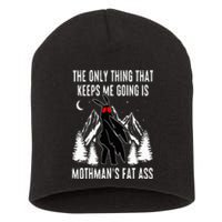 Funny Mothman Fat Ass Vintage Cryptid Funny Mothman Meme Short Acrylic Beanie