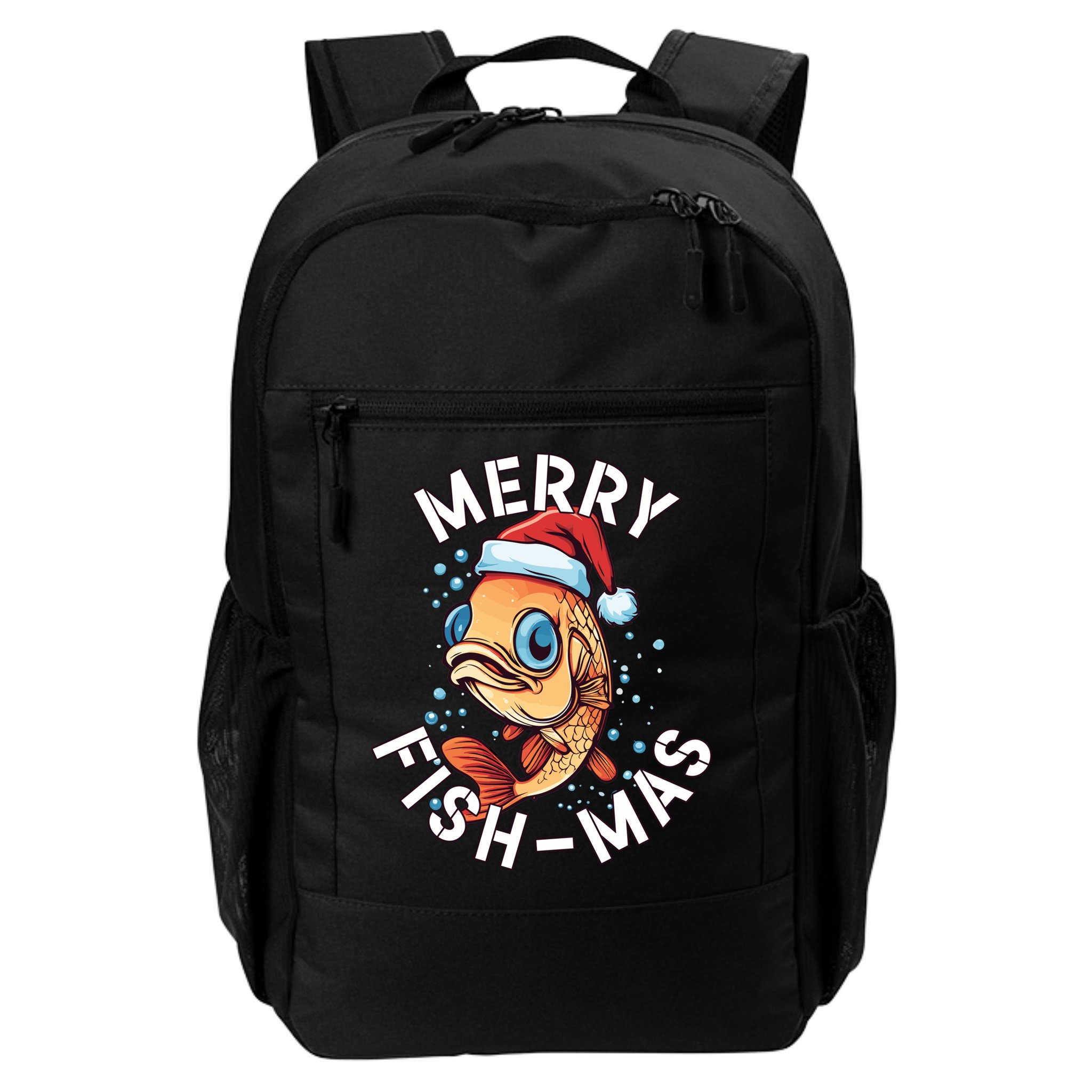 Funny Merry Fishmas Christmas Fish Great Gift Backpack
