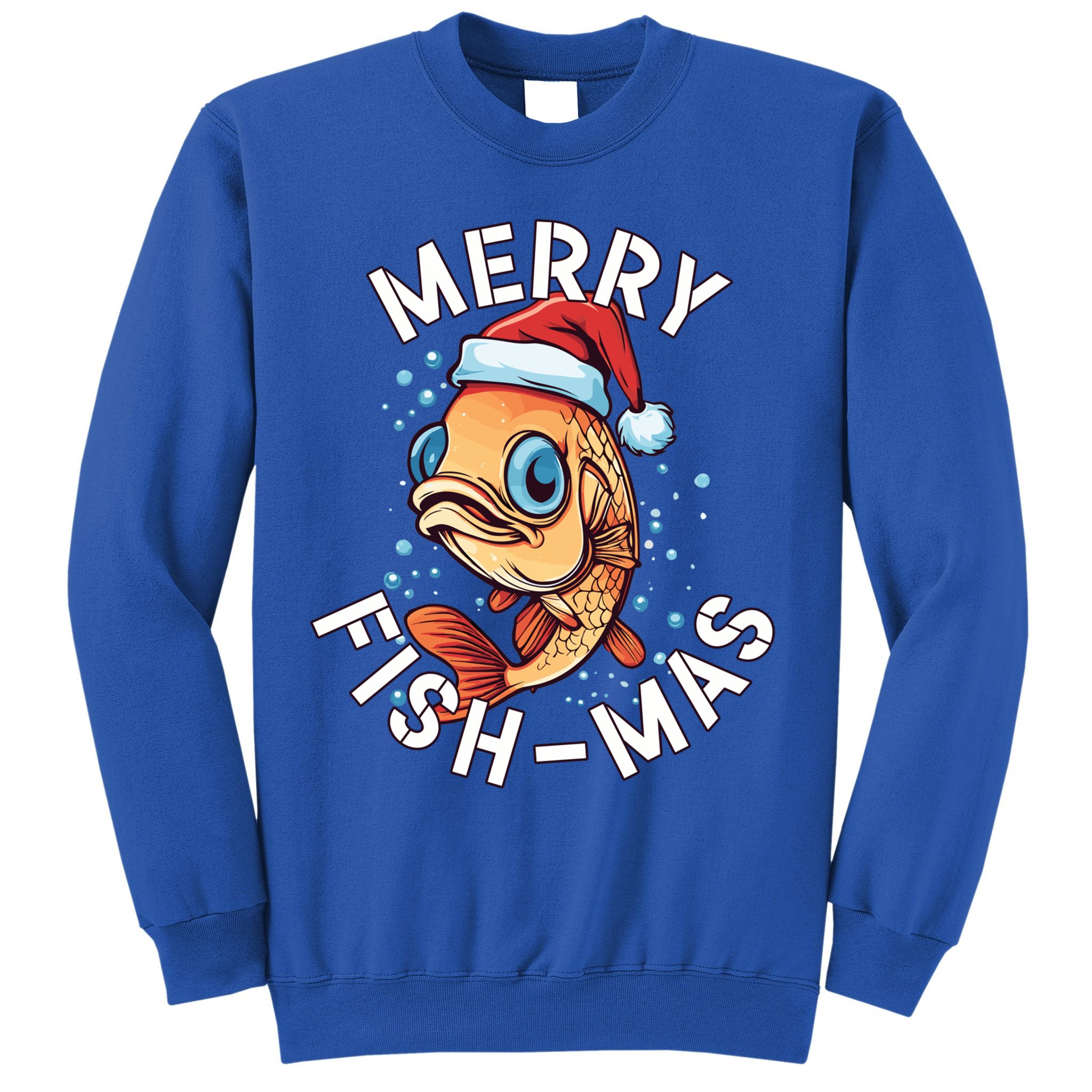 Funny Merry Fishmas Christmas Fish Great Gift Sweatshirt