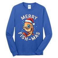 Funny Merry Fishmas Christmas Fish Great Gift Tall Long Sleeve T-Shirt