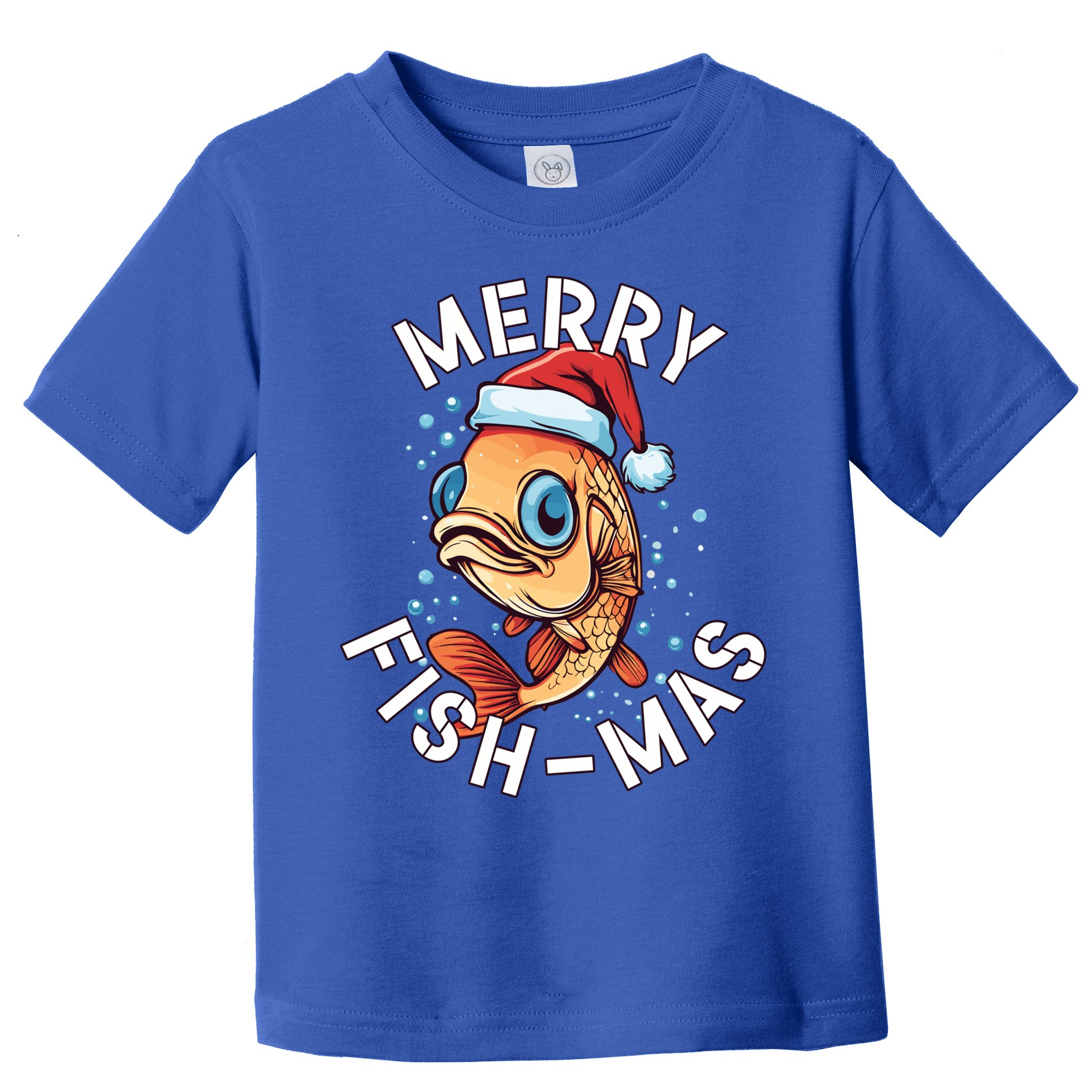 Funny Merry Fishmas Christmas Fish Great Gift Toddler T-Shirt