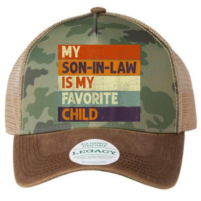 Funny Mothers Fathers Day My Son In Law Is My Favorite Child Legacy Tie Dye Trucker Hat