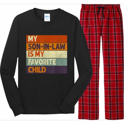 Funny Mothers Fathers Day My Son In Law Is My Favorite Child Long Sleeve Pajama Set