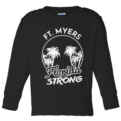 Ft. Myers Florida Strong Community Support Toddler Long Sleeve Shirt