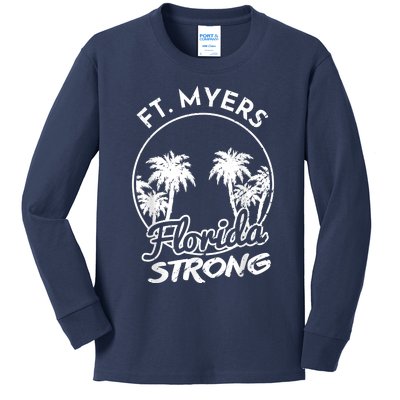 Ft. Myers Florida Strong Community Support Kids Long Sleeve Shirt