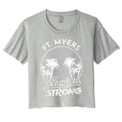 Ft. Myers Florida Strong Community Support Women's Crop Top Tee