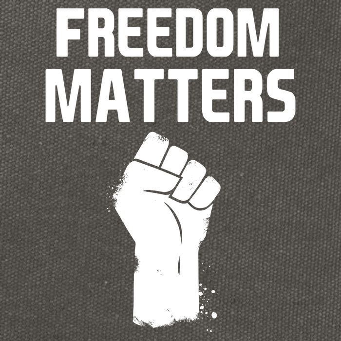 Freedom Matters Fist Cotton Canvas Backpack