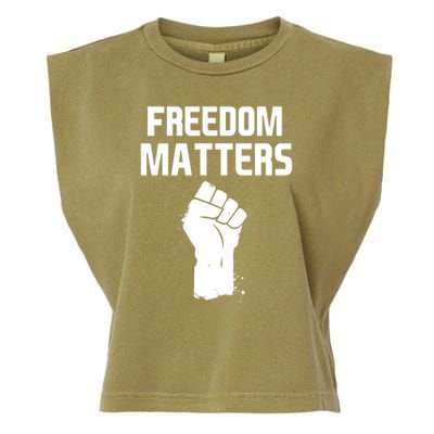 Freedom Matters Fist Garment-Dyed Women's Muscle Tee