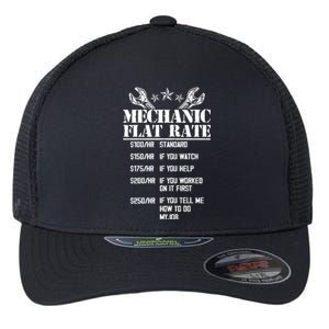 Funny Mechanic Flat Rate Flexfit Unipanel Trucker Cap