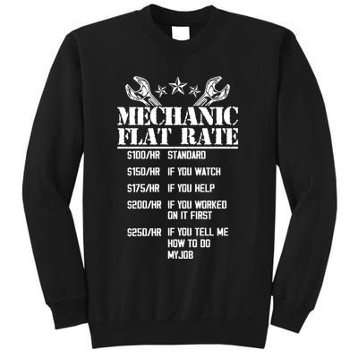 Funny Mechanic Flat Rate Sweatshirt