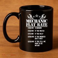 Funny Mechanic Flat Rate 11oz C Handle Ceramic Mug