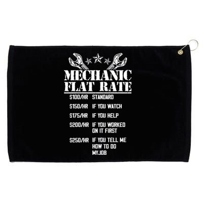 Funny Mechanic Flat Rate Grommeted Golf Towel