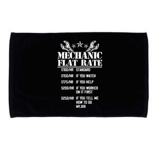 Funny Mechanic Flat Rate Microfiber Hand Towel