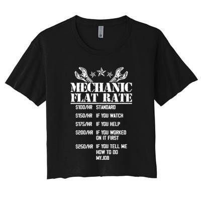 Funny Mechanic Flat Rate Crop Top