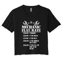 Funny Mechanic Flat Rate Women's Crop Top Tee
