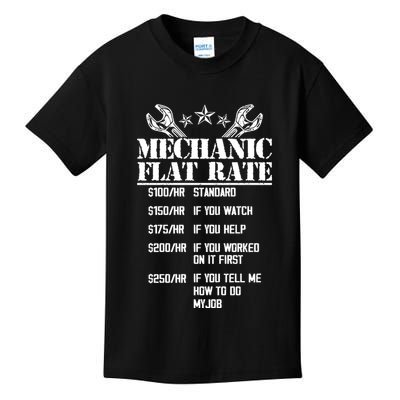 Funny Mechanic Flat Rate Kids T-Shirt