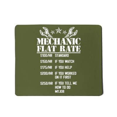 Funny Mechanic Flat Rate Mousepad