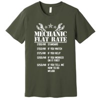 Funny Mechanic Flat Rate Premium T-Shirt
