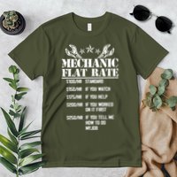 Funny Mechanic Flat Rate Premium T-Shirt