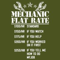 Funny Mechanic Flat Rate Premium T-Shirt