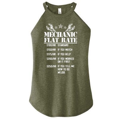 Funny Mechanic Flat Rate Women’s Perfect Tri Rocker Tank