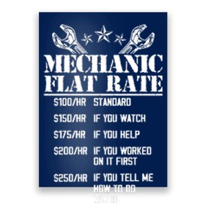 Funny Mechanic Flat Rate Poster