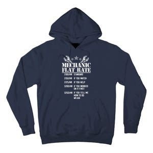 Funny Mechanic Flat Rate Tall Hoodie