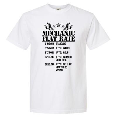 Funny Mechanic Flat Rate Garment-Dyed Heavyweight T-Shirt