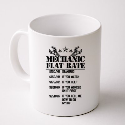 Funny Mechanic Flat Rate Coffee Mug